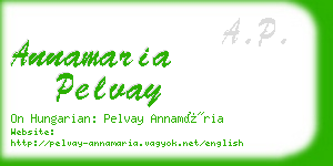 annamaria pelvay business card